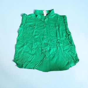 Women’s Sleeveless Camp Style Shirt (XXL) NEW